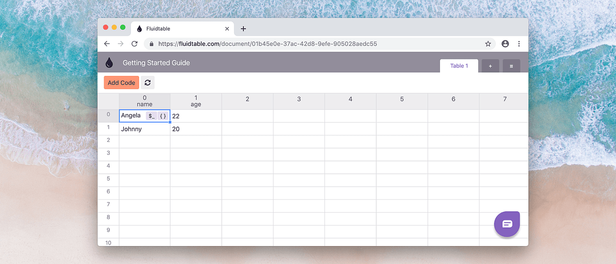 Cover image for Getting Started with Fluidtable Guide